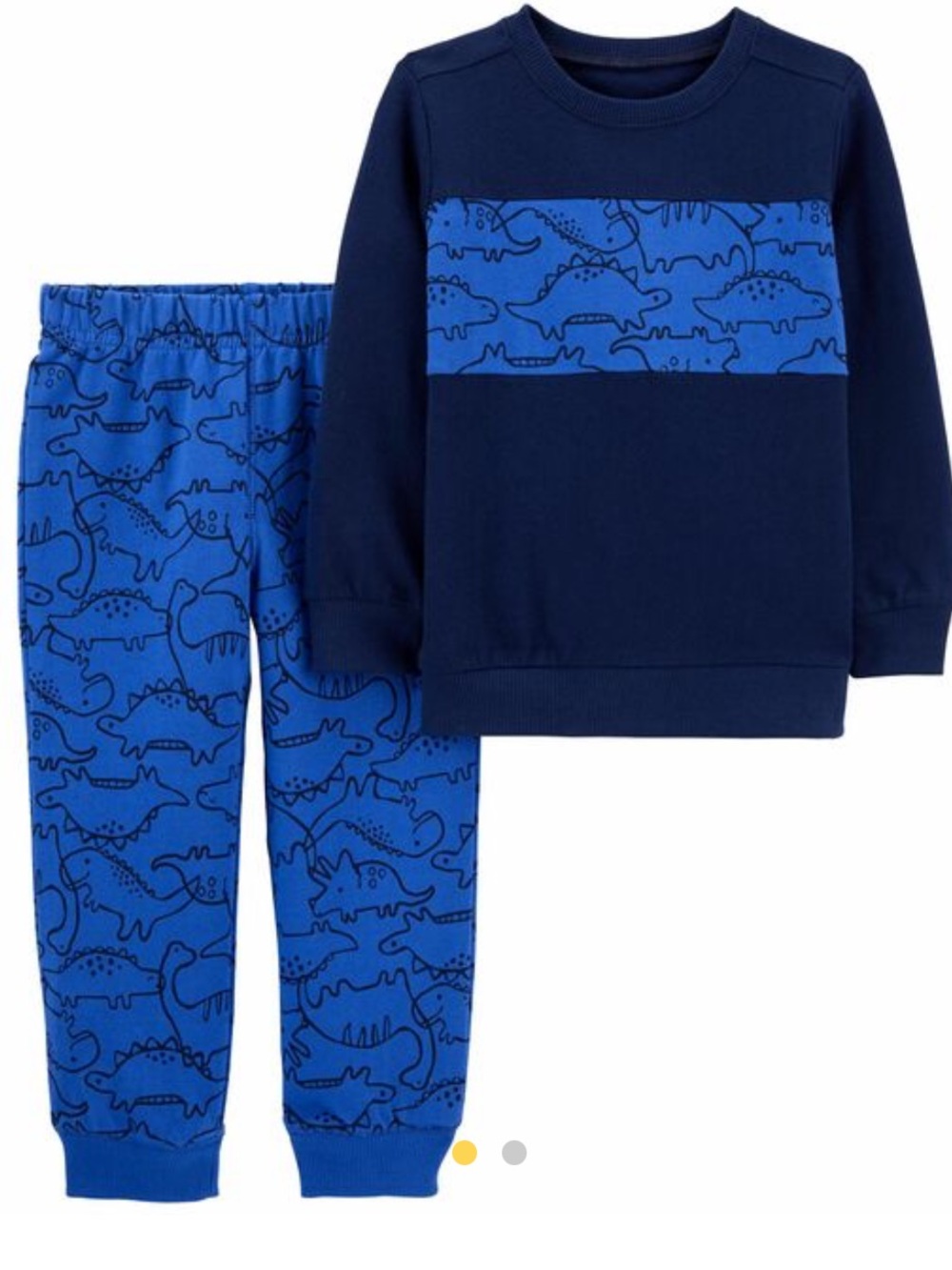 Carter's Navy and Light Blue Dinosaur Set